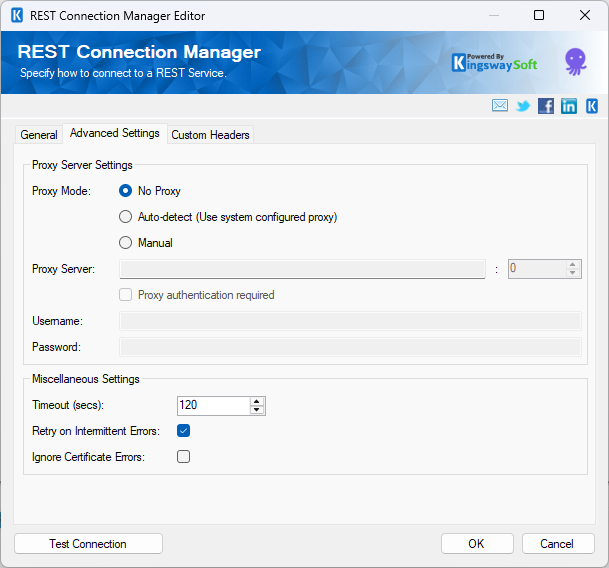 EmailOctopus Connection Manager - Advanced Settings